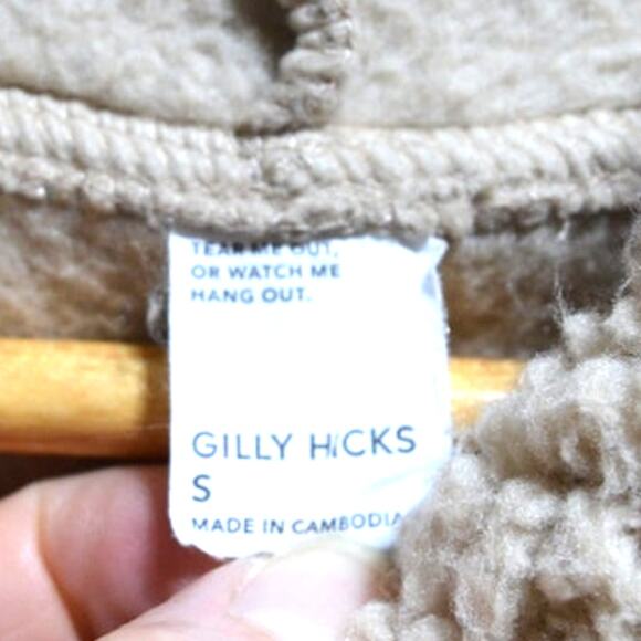 Gilly Hicks Hollister Tan Sherpa Cropped Hoodie Size Small Pants Size XS - Picture 5 of 16
